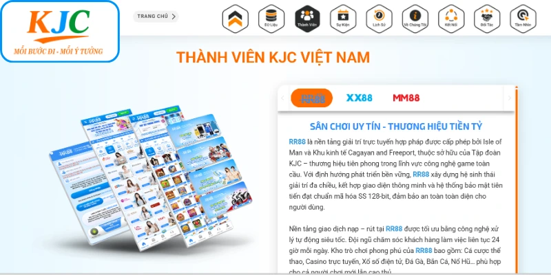 RR88 là thương hiệu con khẳng định bản sắc trong KJC